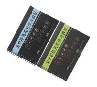 PartyKindom Cahier D'entraînement Nail Art 2pcs pour Débutants et Techniciens, Papier Spiralé 180° Pliable, pour Sessions D'école de Beauté