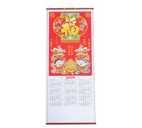 PartyKindom Calendrier Mural Chinois Traditionnel : Année Lunaire Du Cheval 2026 avec Dates Propices - Décoration Feng Shui Peu Encombrante pour La Maison Et Le Bureau