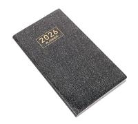 PartyKindom Carnet Calendrier 2026 A6 en Pu Noir, Agenda Organiseur Unique pour Bureau et Voyage, Gestion du Temps et Support la Pensée Créative