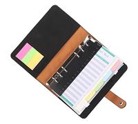 PartyKindom Carnet de Budget Portable Feuilles Détachables pour des Dépenses Cahier de Comptabilité Pratique pour Maison et Bureau Organiseur Budgétaire Multifonction Noir