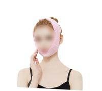 PartyKindom Ceinture Respirante V Strap Ajustable Lifting et Raffermissement Visage Soutien Menton et Peau Fermeté Confortable et Douce Rose