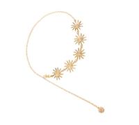 PartyKindom Chaîne De Métal Soleil Doré Femme Accessoire Corps Élégant Léger Pour Bikini Et Robes