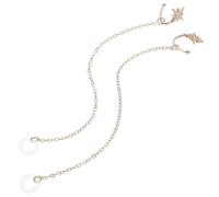PartyKindom Chaînette Anti-perte Sécurisé et Élégant en Cuivre Or pour Écouteurs Confortables Clip Boucles D'oreilles Femmes, Usage Quotidien