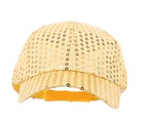 PartyKindom Chapeau à Sequins Dorés pour Femmes Casquette de Baseball pour Carnaval et Performances Accessoire Chic et Unique pour Vos Looks de Fête