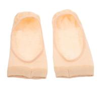 PartyKindom Chaussettes de Yoga pour Femmes à Bout Ouvert Deux Doigts Antidérapantes Respirantes et Légères Couleur Peau Modèle Été Confort pour Pilates et Fitness