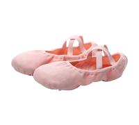 PartyKindom Chaussures de Danse pour Adultes Ballet Souples avec Bande Élastique Croisée Chaussons Respirants pour Yoga Gymnastique Pratique de Ballet Couleur Chair