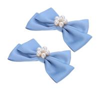 PartyKindom Clips à Chaussures Forme de Nœud avec Perles Abs Décorations de Chaussures Amovibles Accessoires de Décoration de Mariée et Clips