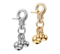 PartyKindom Clochettes pour Colliers d'animaux avec Anneaux Multiples 2pcs en Alliage de Zinc Position Réglable et Fixation Pratique pour Chien et Chat