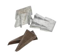 PartyKindom Coins de Manche de Hache en Fer Robustes et Résistants, Accessoires de Renfort pour Marteau et Hache, Lot de 4 Cales Coniques Métalliques, Fixation Solide pour Usage Charpentier