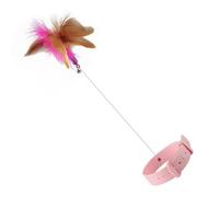 PartyKindom Collier Ajustable pour Chat Plume Artificielle en Silicone, Interactif pour Jouer et Augmenter l'exercice du Chat