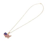 PartyKindom Collier carte des États-Unis collier en acier inoxydable pendentif rond avec esquisse de carte collier médaillon carte du monde chaîne dominicaine colliers africains pour femmes