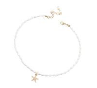 PartyKindom Collier Choker Perles pour Femmes Étoile Élégant Perles Accessoire Mode Unique pour Célébrations et