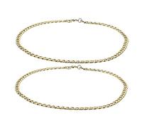 PartyKindom Collier Hip-hop Chaîne Large Ornement Cou Doré Bijou Métal Unique Soirée