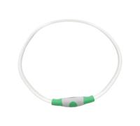 PartyKindom Collier Lumineux pour Chien Ajustable LED Vert Collerette Rechargeable Sécuritaire pour Promenade Nocturne Coupe Personnalisable Accessoire Visible Anti-Perte