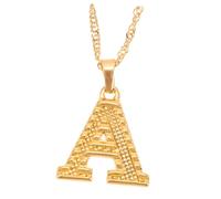 PartyKindom Collier Pendentif Lettre Alphabets Plaqué or Chaîne Clavicule Élégante Pour Femmes Accessoire Mode Unique Pour Toutes Occasions