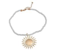 PartyKindom Collier Pendentif Soleil Pour Femme, Alliage Doré, Motif Fleur Solaire, Accessoire Mode Féminin, Soirée Et Usage Quotidien, Taille Unique
