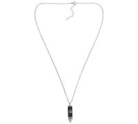 PartyKindom Collier pour Chien en Acier Titane Noir Empreinte de Patte, Urne Funéraire Simple et Chic, Porte-Cendres et Fleurs Séchées, Accessoire Commémoratif Minimaliste