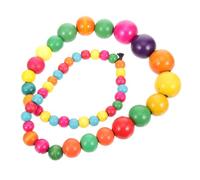 PartyKindom Collier Pour Femme Bohème Long En Perles Colorées En Bois, Chaîne De Cou Légère, Accessoire Mode Multi-usage Pour Filles Et Dames, Taille Unique