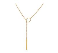 PartyKindom Collier pour Femme Chaîne Délicate Dorée Alliage Fiable Minimaliste Mode Fête Soirée Taille Unique