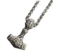 PartyKindom Collier Viking Avec Pendentif Et Breloque Pour Homme Collier Vintage Unique