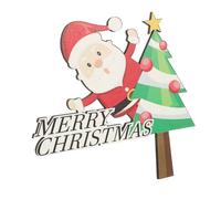 PartyKindom Décor Fête Autocollants De Bonbons De Noël Peluche Porte Nappe De Noël Ornement De Maison Ornement De Coeur De Noël Table Sapin De Noel Autocollants De Noël Guirlande Bois