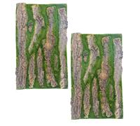 PartyKindom Décoration Aquarium 2 Pièces Imitation Écorce Naturelle Effet Solide pour Mur de Pièce ou Terrarium Reptile Décor Scène Naturelle