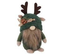 PartyKindom Décoration de Gnome avec Antlers Ornement de Bureau Multifonctionnel Doux et Confortable pour Figurine de Gnome Unique avec de Cerf