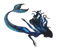 PartyKindom Décoration Murale Sirène Élégante Métal pour Intérieur et Extérieur Art Mural Plage pour Jardin Patio Pelouse et Piscine Ornement Unique