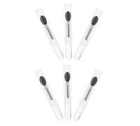 PartyKindom Ensemble 6 Pièces Pinceaux de Maquillage en Silicone Manche Antidérapant, Compact et Pratique pour Lèvres et Yeux, pour Ranger une Trousse de Maquillage