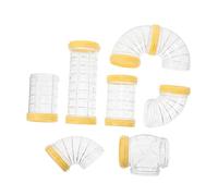 PartyKindom Ensemble de Tunnels Labyrinthiques pour Hamster Kit de 8 Tubes en Plastique DIY pour Cage à Hamster Accessoires pour Petits Animaux Favorise L'Exploration Habitudes