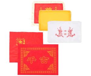PartyKindom Ensemble Funéraire 5 Pièces avec Housse en Tissu Délicat pour Cercueil Cinéraire, Pochette Pratique et Décoration Noble pour Cimetière et Famille