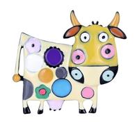PartyKindom Épingle Accessoire de Vêtement Solide en Alliage Créative de Vache Jaune Décoration Élégante et Originale pour Usage Quotidien ou Mariage