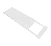 PartyKindom Étagère Extensible à Tension pour Armoire Blanche en Plastique, Facile à Nettoyer et Résistante, pour Placards Cuisine et Dressing, Dimensions Ajustables 32-48 Cm