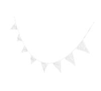 PartyKindom Fanion En Dentelle Banderole En Dentelle Drapeaux De Fête Banderole D'Anniversaire Décoration De Fête D'Anniversaire Drapeaux Bannière Suspendue Décoration