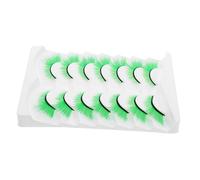 PartyKindom Faux Cils Verts 7 Paires Jumbo Volumineux Pour Femmes Maquillage De Scène Fête Saint-patrick Cosplay