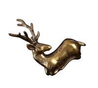 PartyKindom Figurine de Cerf en Laiton Or 2 Pcs Posture Rétro, Mini Taille et Stabilité, Décoration pour Bureau ou Présent de Noël