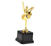 PartyKindom Figurine de Danse Classique en Plastique Doré Finition Lumineuse, Statuette Ballerine Légère et Stable, pour Compétitions et Fêtes D'garçon et Filles