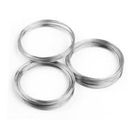 PartyKindom Fil Métallique Souple Boucles Argenté pour Bracelet DIY Fil Mémoire Flexible pour Création de Bracelets Perles et Charms Lot