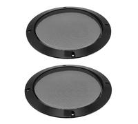 PartyKindom Filets pour Audio 15 cm, 2 pièces, Filet Haut Parleur en Plastique, Grille décorative Noire en Fer, pour Haut-Parleur Audio de Voiture, Maillage Fin, résistant à la décoloration,