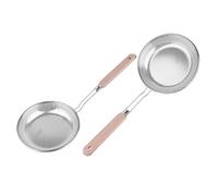PartyKindom Filtre Alimentaire Inox avec Manche Écumoire Perforée Extra Large Résistante Chaleur pour Friture et Service Cuisine Professionnelle et Maison
