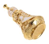 PartyKindom Flacon de Parfum Vide Vintage 15ml en Verre, Style Arabe | Motif et Fleurs Émaillé, Bouchon Sûr, Portable, pour Paquet à Main, Vacances, 0,5 Oz