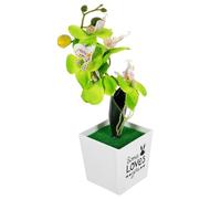 PartyKindom Fleur Artificielle en Pot pour Bureau bouda Decoration Interieure décoration intérieure Fleurs artificielles en Vrac Petites Fausses Fleurs Bonsai Artificiel Pot de Fleur Plastique