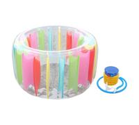 PartyKindom Flottant Roue Eau Gonflable avec Pompe Adapté Garçon Fille et Adultes pour Piscine Jardin et Plein Air PVC et Facile à Gonfler Jeu Été Familial Coloré