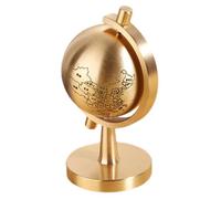 PartyKindom Globe de Table Laiton Rotatif Petit Globe Décoratif pour Bureau et Maison Objet Dart Pratique pour Décoration de Bureau Salon et Salle de Classe