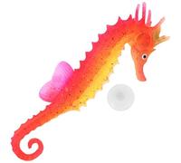 PartyKindom Hippocampe Décoratif Rouge en Plastique pour Aquarium, Simulation Réaliste et Facile à Nettoyer, pour L'aménagement de Poissons Un Aquarium