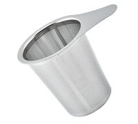 PartyKindom Infuseur à Thé Acier Inoxydable avec Poignée Double Filtre Fin Suspendu Pratique pour Amateurs de Thé Accessoire pour Infusion sans Résidus