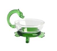 PartyKindom Infuseur Créatif Vert pour Filtrer les Feuilles de Thé Passoire à Thé en Verre Borosilicate Pores Fins pour Décoration Intérieure