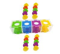 PartyKindom Intelligent pour Perroquet en Acrylique Boîte de Tri des Couleurs pour Réduire la Solitude et Entraîner la Cognition des Oiseaux en Phase de Dressage Couleur