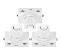 PartyKindom Interrupteur à Bouton-poussoir Blanc Auto-réinitialisation sans Verrou 3 Pièces en Abs et Cuivre pour Lampe et Appareils Électroménagers Usage Médical et Audiovisuel