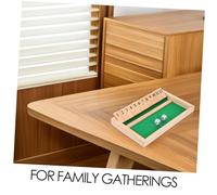 PartyKindom Jeu de Société Bois Shut The Box Éducatif pour Garçon Fille et Famille Mental Stratégique Multifonction Version Portable pour Bar et Fête